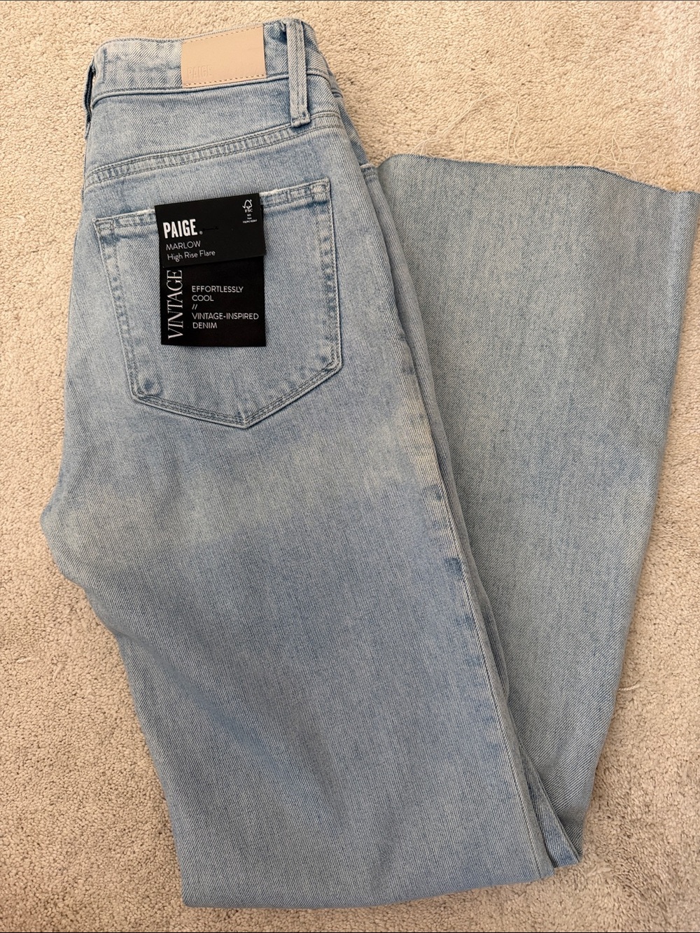 PAIGE Marlow High-Rise Flare Jeans - Light Blue Wash